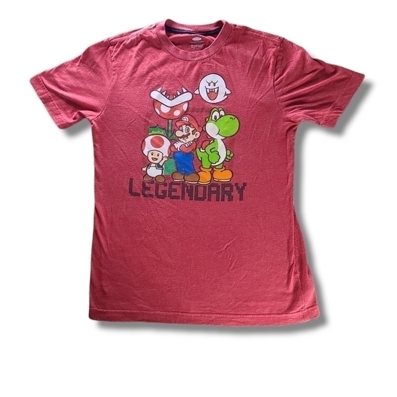 𝅺OLD Navy Collectabilitees Red Legendary Mario T-Shirt - Picture 1 of 4